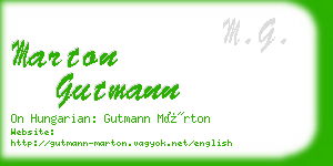 marton gutmann business card